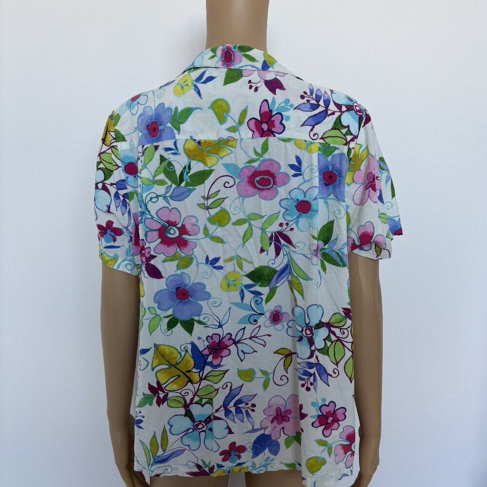Jams World Floral Button -Down Shirt L - Picture 5 of 5